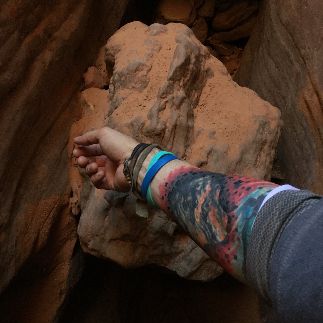 A year after I made the trek to the boulder twice, artist London Reese tatt...